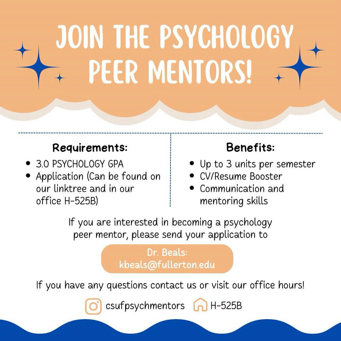 Peer Mentor flyer
